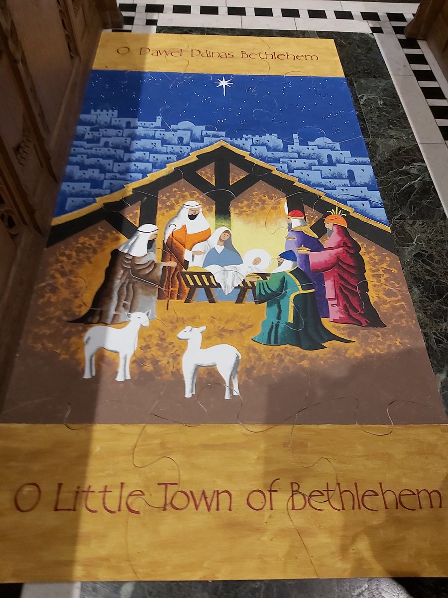 When you mention to one of your churches that you would love a big jigsaw nativity for the crib service. And they make you this...