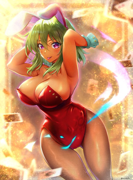 ナターリアのバニー衣装赤くするとクリスマスカラーになるって・・・!??🎄✨☀️
#デレマス #デレステ #ナターリア #生田輝  #ソル・カマル 