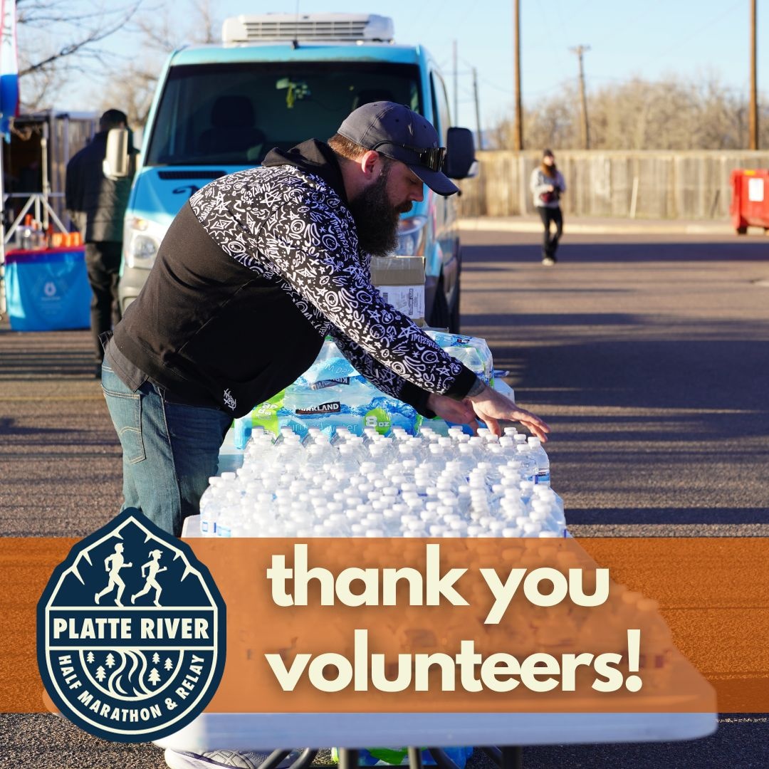 We couldn't put this race on without our dedicated volunteers. 

If you can't run the #halfmarathon in 2024, consider helping us out! Hundreds of runners will thank you! ☺️ 

Learn more here: platteriverhalf.com/volunteers/