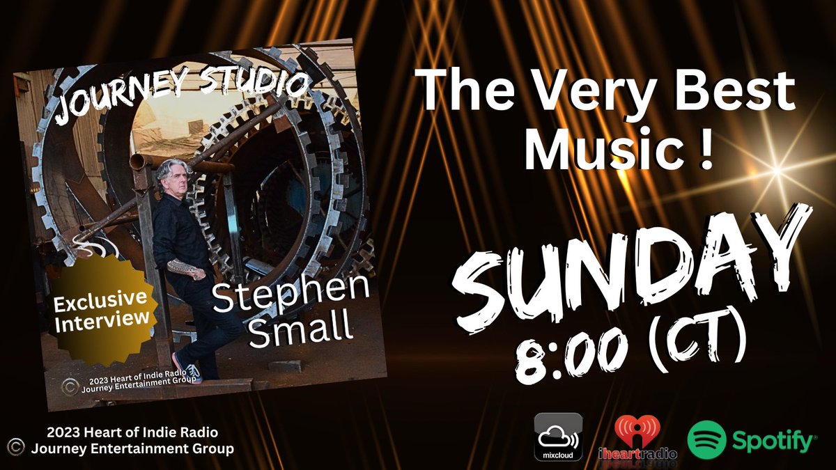 Join us on Journey Studio w/ Captain Eddie @Heartofindie & Emme Lentino @EmmeLentino as we prepare to ring in #ChristmasEve #Christmas2023 & welcome special guest> pianist, composer from #NewZealand Stephen Small to the studio for an exlcusive interview. Sunday 8pm @mixcloud