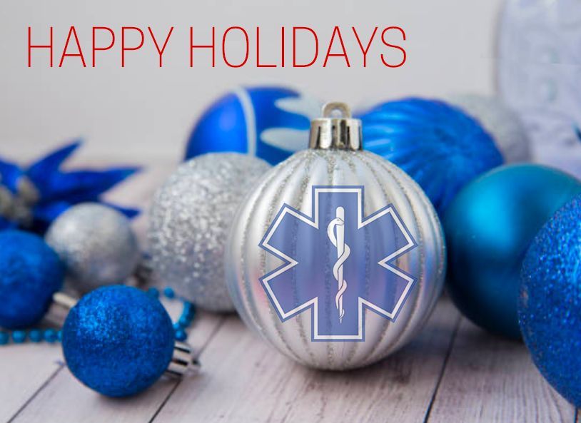 NAEMT_'s tweet image. We hope you, your families, and your colleagues have a happy, healthy, and safe holiday season. We deeply appreciate the tremendous sacrifices you and your family make to serve with dedication and compassion. Happy Holidays!