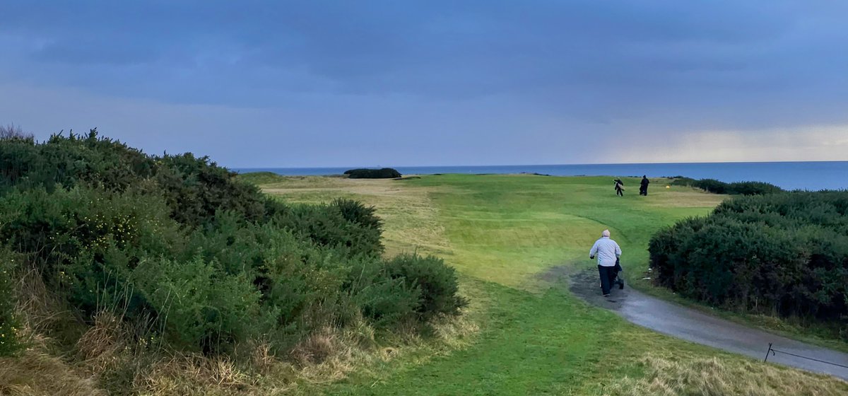 Forgive the repeat of my picture from yesterday of the 7th at <a href="/RoyalDornochGC/">Royal Dornoch</a> , but the same picture taken today (within 24 hours) shows how quickly snow can melt on the north east coast of Scotland.