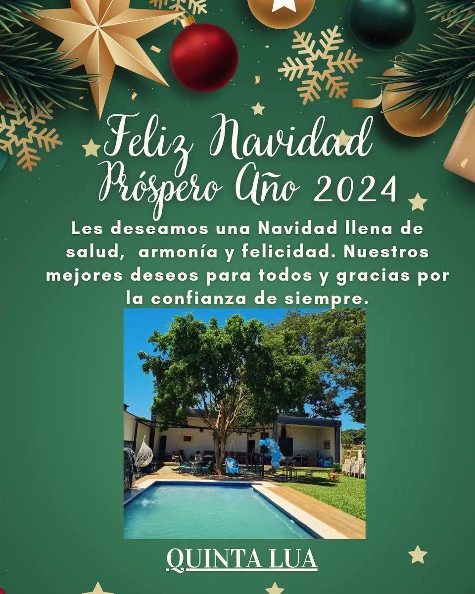 sanlonewspy's tweet photo. ¡Feliz Navidad y Próspero Año Nuevo!👏🥰

"Les deseamos una #Navidad llena de salud,  armonía y felicidad. Nuestros mejores deseos para todos y gracias por la confianza de siempre"✨️💚

Deseos de #QuintaLua. 🎄✨️ https://t.co/u6y6zAJLNh