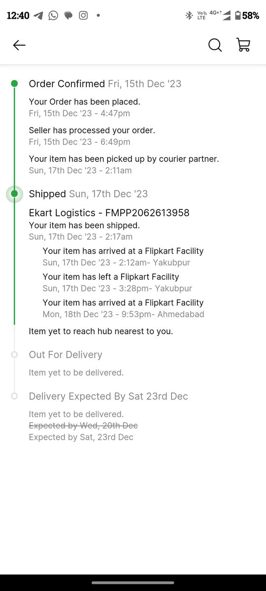 Bukoliya5791's tweet photo. Mere sath ye dusri baar hua hai ki mera order time pe nahi aaya hai tarikh pe tarikh diye ja rahe hai 
Me ab kabhi bhi Flipkart se koibhi saman nahi kharidunga https://t.co/GNvQ4SZuRY