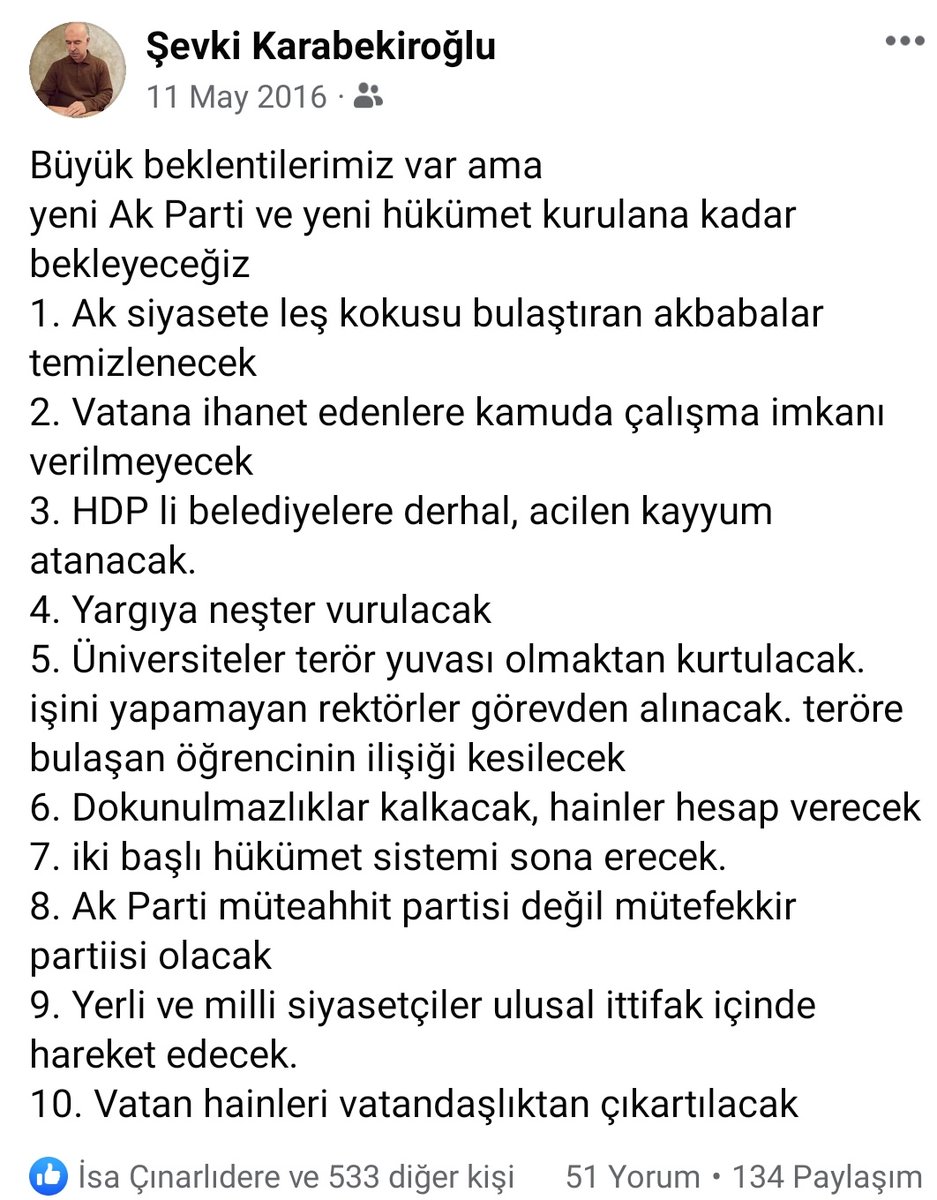 Hâlâ aynı fikirdeyim