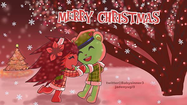 Babysinner3's tweet photo. #HTF #happytreefriends 
merry christmas everyone 🎅🎄🎄🎄🌠🌟✨✨ https://t.co/bBIWe2h4QG