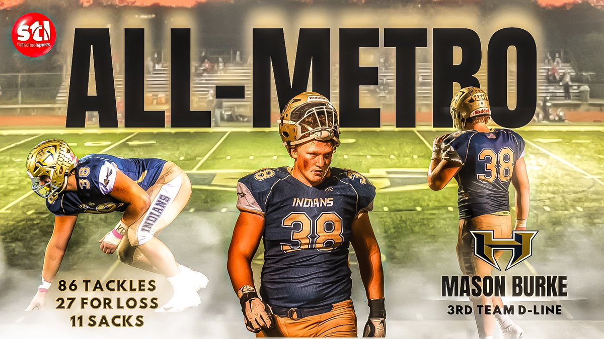 Congratulations to <a href="/MasonBurke_2024/">Mason Burke</a> on being selected D-Line ALL-METRO 3rd team!