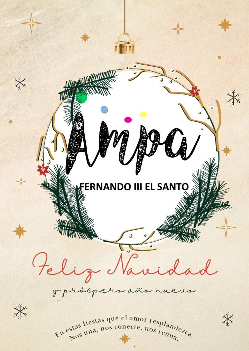 AmpaFernandoIII's tweet photo. Felicidades a toda nuestra comunidad educativa 🎄🎅🏻 https://t.co/C2V3Srfl6f