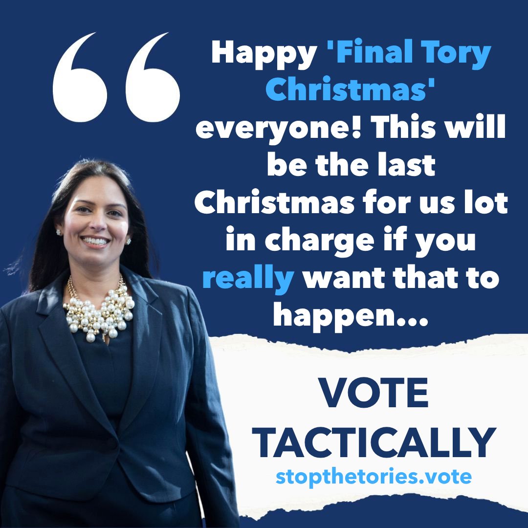 Now that Last Christmas is the #XmasNo1, let's now make it the last Christmas with the Tories in charge

Bookmark this, keep it handy: stopthetories.vote