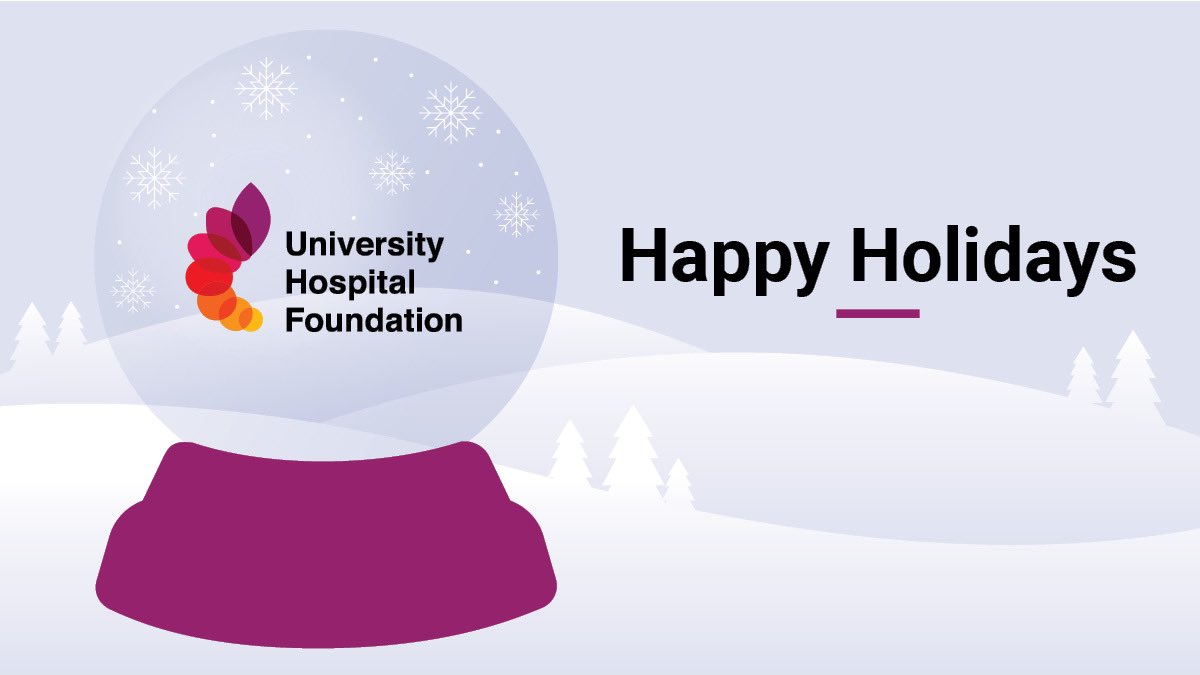 From our team at the University Hospital Foundation, we wish you a happy holiday season! Our offices will be closed December 25 to January 1. 

If you’d like to make a donation, visit givetouhf.ca or call 1-833-448-3843. 🧡