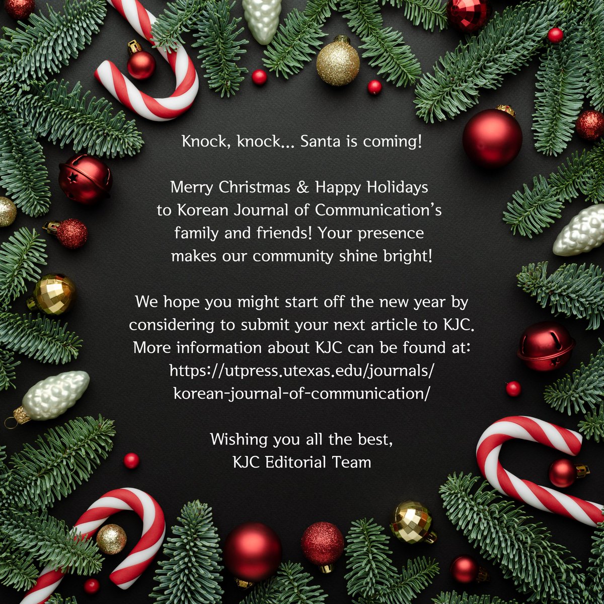 KorJournalComm's tweet photo. We would like to wish the KJC community a very happy holiday season! https://t.co/33kdUWuRdD