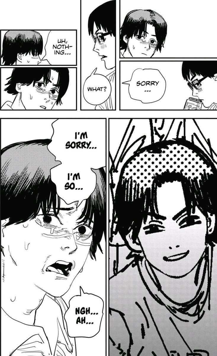 CSM_analysis's tweet image. Picking out my fave panels from csm when it is like a visual smorgasbord for me is very difficult, but as far as underrated ones go, these pages from chapter 58: Yutaro Kurose are special to me. Absolutely floored me on my first read (a thread 🧵)