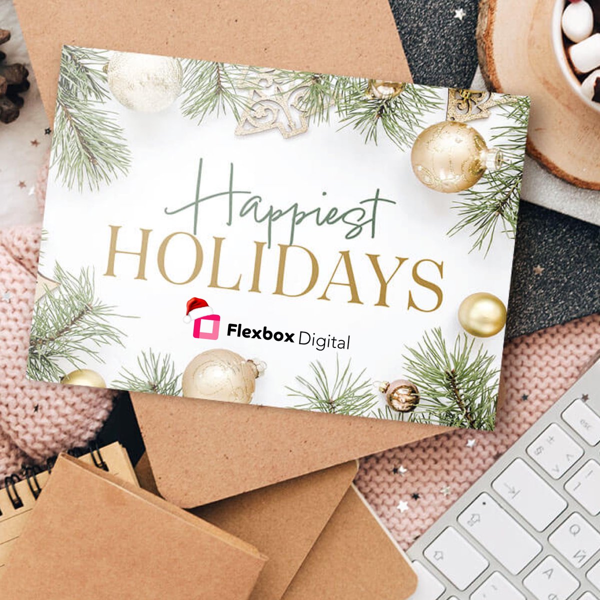 FlexboxD's tweet photo. 🎄 Happy Holidays from Flexbox Digital! 🎉 Wishing you joy, happiness, and prosperity in the coming year 🌟 Cheers to a wonderful holiday season and a fantastic New Year ahead!

📅 Our office will be closed from Friday, December 22, and will reopen on Wednesday, Jan 3, 2024. https://t.co/kiVh1hg5o5