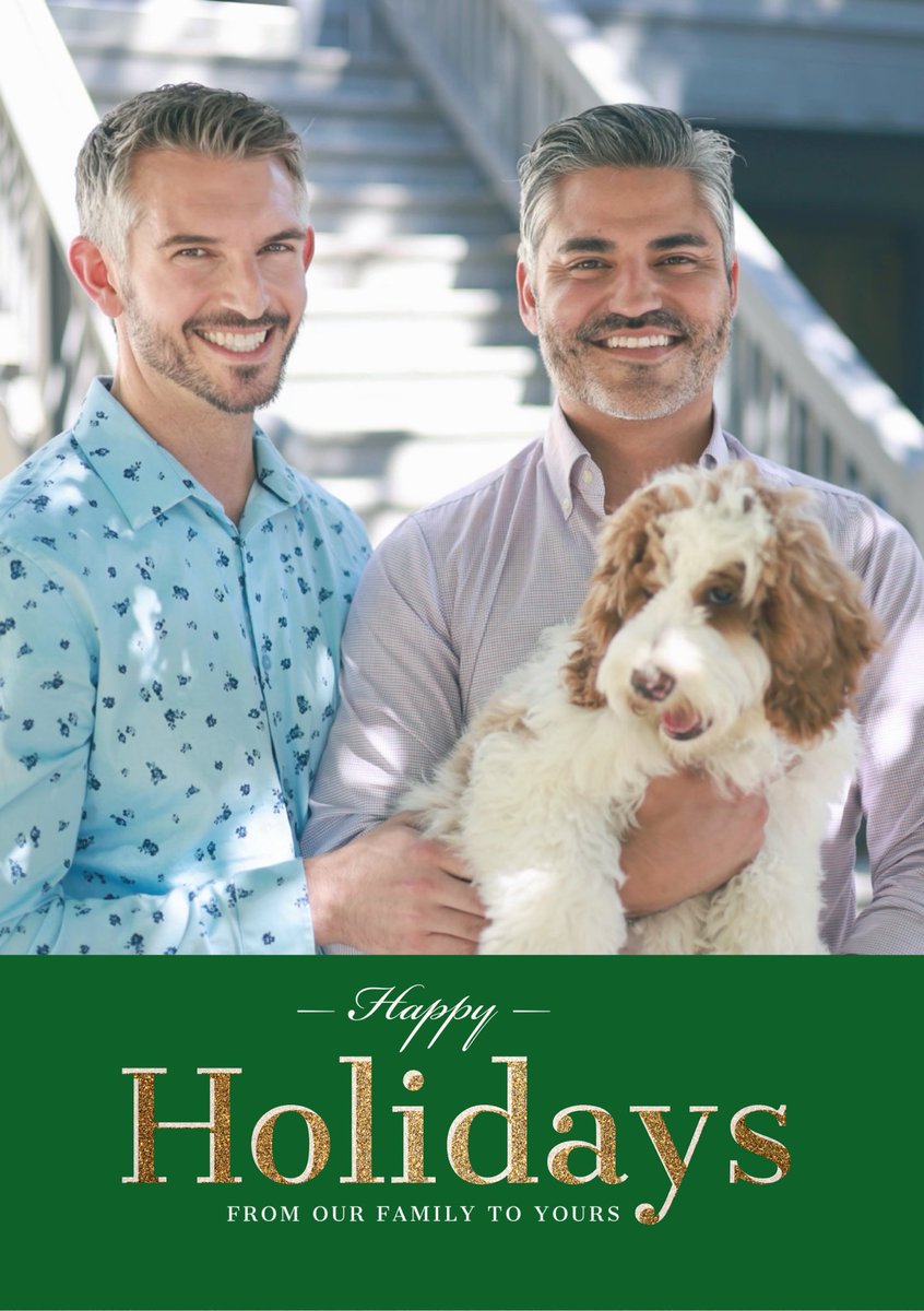 Hope everyone is enjoying this season of reflection and love! Happy holidays from our family to yours. 🤵‍♂️🤵🏽🐶