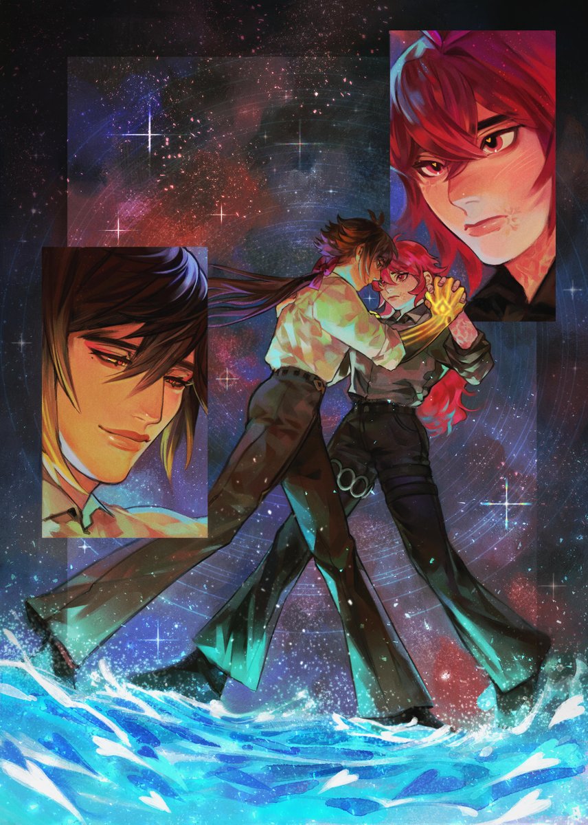 shiyashimi's tweet photo. Happy holidays!! This may be the only piece I made this year that I can show! It's for the vulcan zhongluc zine @zhongluczine ! https://t.co/Rwn1xXEjal