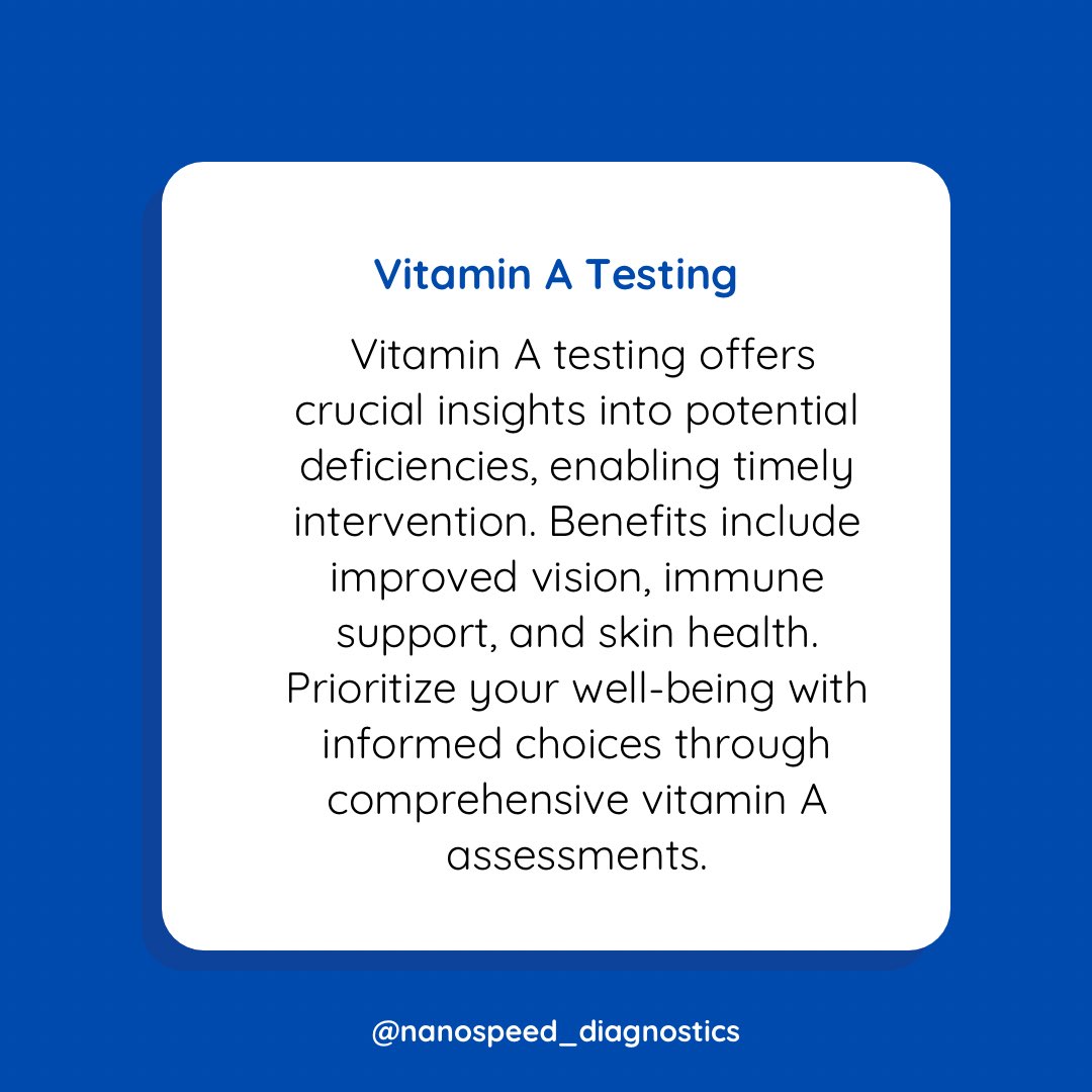 NanospeedD's tweet photo. Rapid Vitamin A Test - contact us for our holiday giveaway contest!! https://t.co/OGlPA3r2qX
