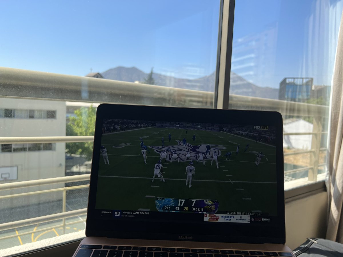 Watching #NflRedZone and <a href="/ScottHanson/">Scott Hanson</a> from south of the equator this week in Santiago, Chile!