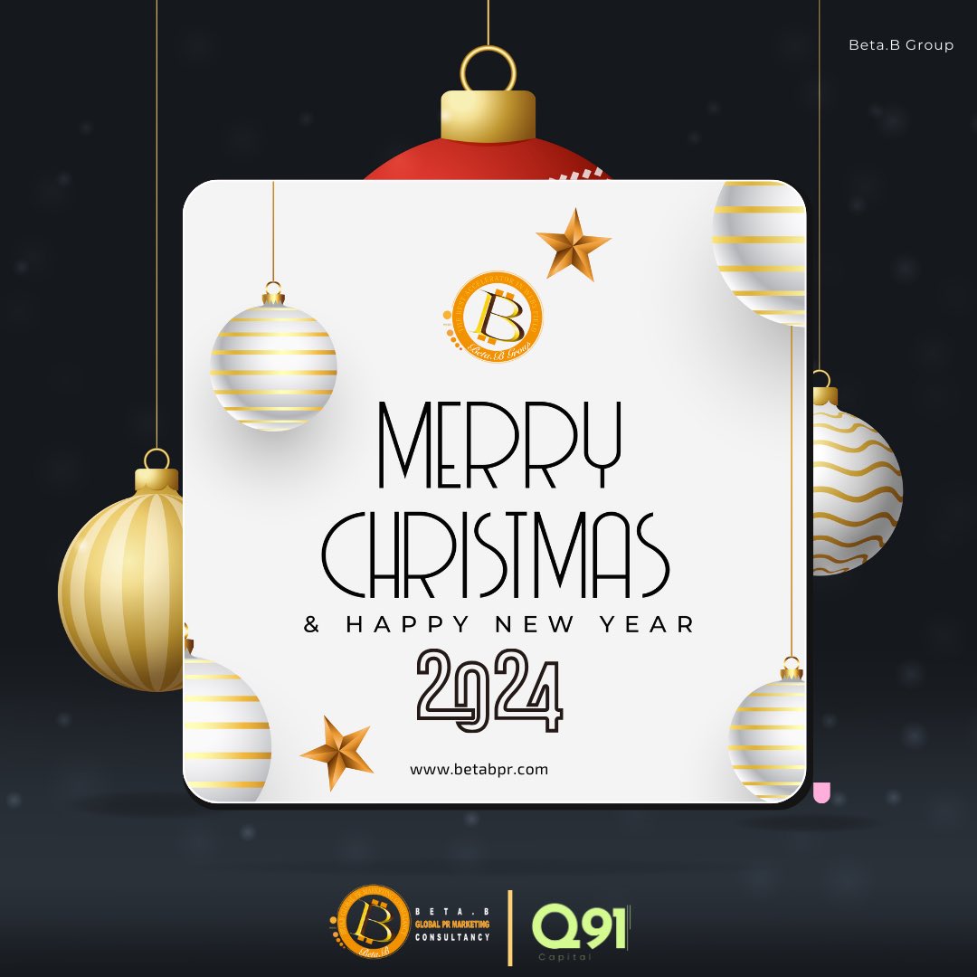 BetaBGroup's tweet photo. Happy holidays to all of you!🎁🎉
🎄🎅🦌*…ᴍᴇʀʀʏ ᴄʜʀɪsᴛᴍᴀs…*🎄to those celebrating #Christmas 🎅🦌
Our target in 2024 is to continue to work hard to let more potential projects join our accelerator program and to help their succeed!
#MerryXmas #BetaBGroup #web3 #btc https://t.co/aXxXzsBT60