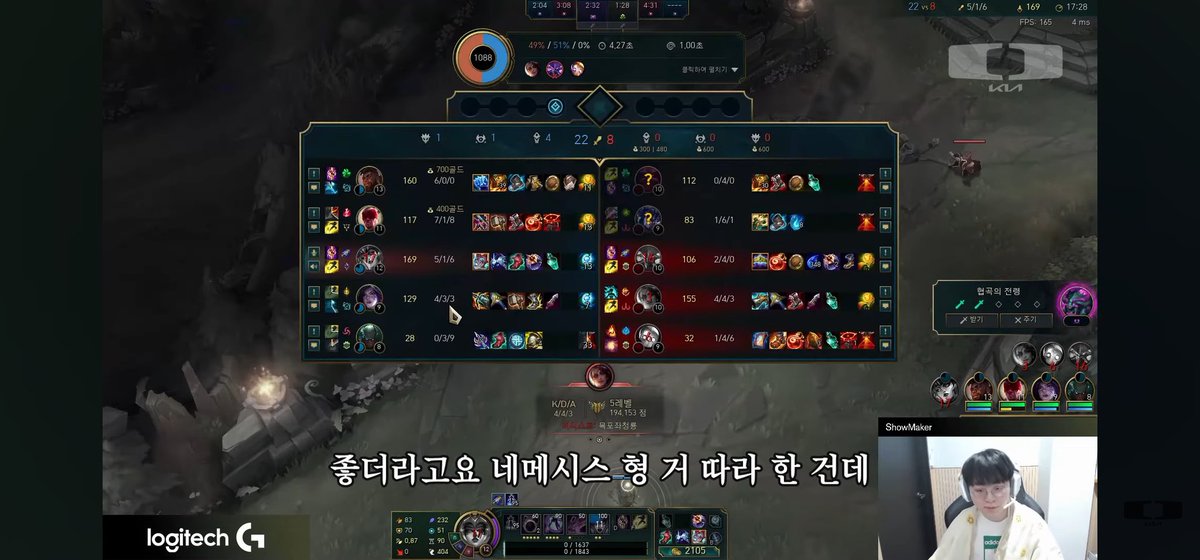 'Try this syndra build. Its really good [biscuits -> demat]. First Strike into liandry/cosmic/cdr boots. I copied @nemesis_lol hyung's build and its rly good' Showmaker is a lemon fan based