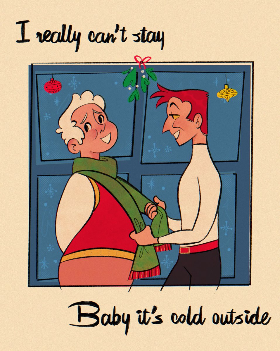 Happy holidays! #GoodOmensFanArt #ineffablehusbands #Aziraphale #Crowley
