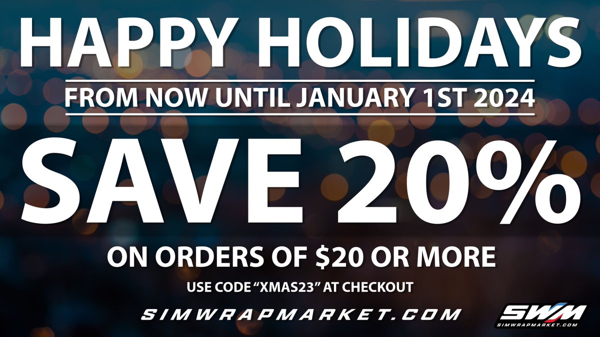 Sim Wrap Market Christmas Sale starts now! 

Save 20% off when you spend $20 or more! Valid through January 1st, 2024.