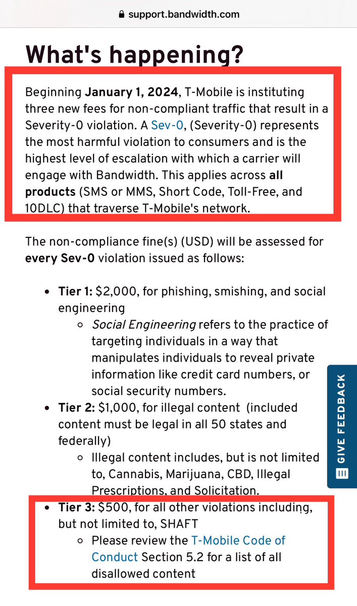BREAKING: @TMobile has quietly updated their TOS to include fines for content they don’t agree with. Beginning on January 1, 2024, they will be fining users who commit perceived violations on their bandwidth. Who knew in America that the phone providers would now be policing…