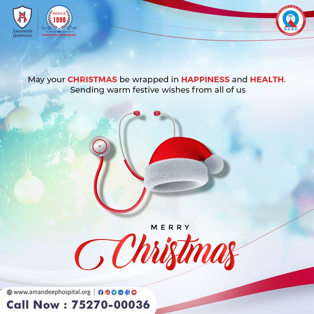 🎄✨ Merry Christmas from Amandeep Hospital!

 Wishing you a joyous holiday season filled with health and happiness. Celebrate, cherish, and stay healthy!

 #ChristmasJoy #AmandeepHospital #SeasonsGreetings