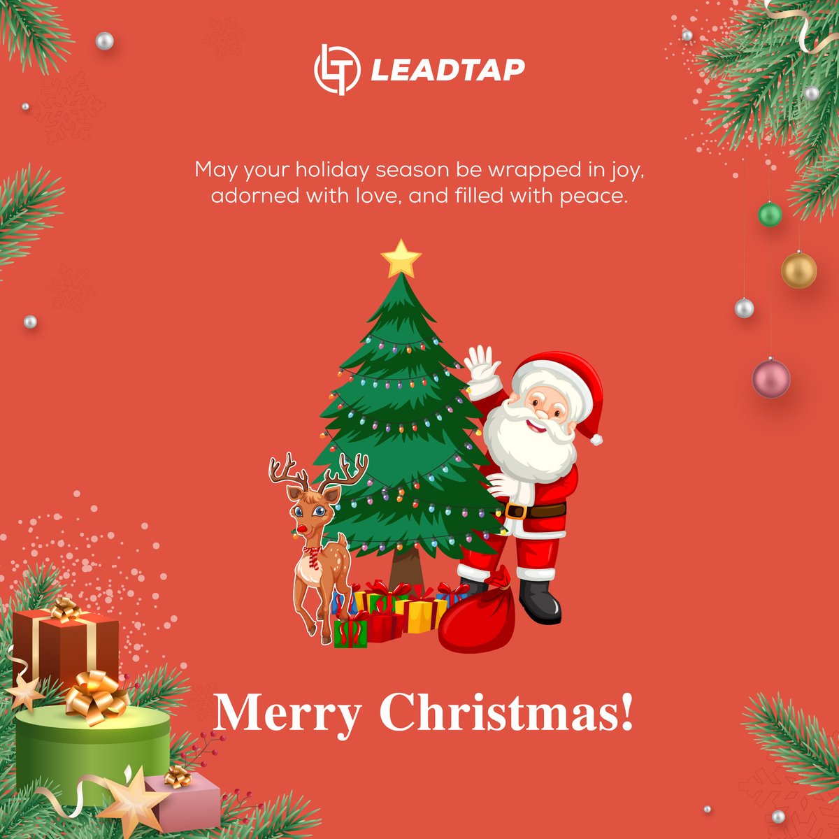 leadtapindia's tweet photo. May the magic of Christmas fill your life with love, laughter, and endless happiness.
Merry Christmas!
#merrychristmas #chistmas #christmaswish #digitalmarketing #digitalmarketingagency #digitalmarketingexpert #digitalmarketingservices #leadtap https://t.co/g9lFz0Uv67