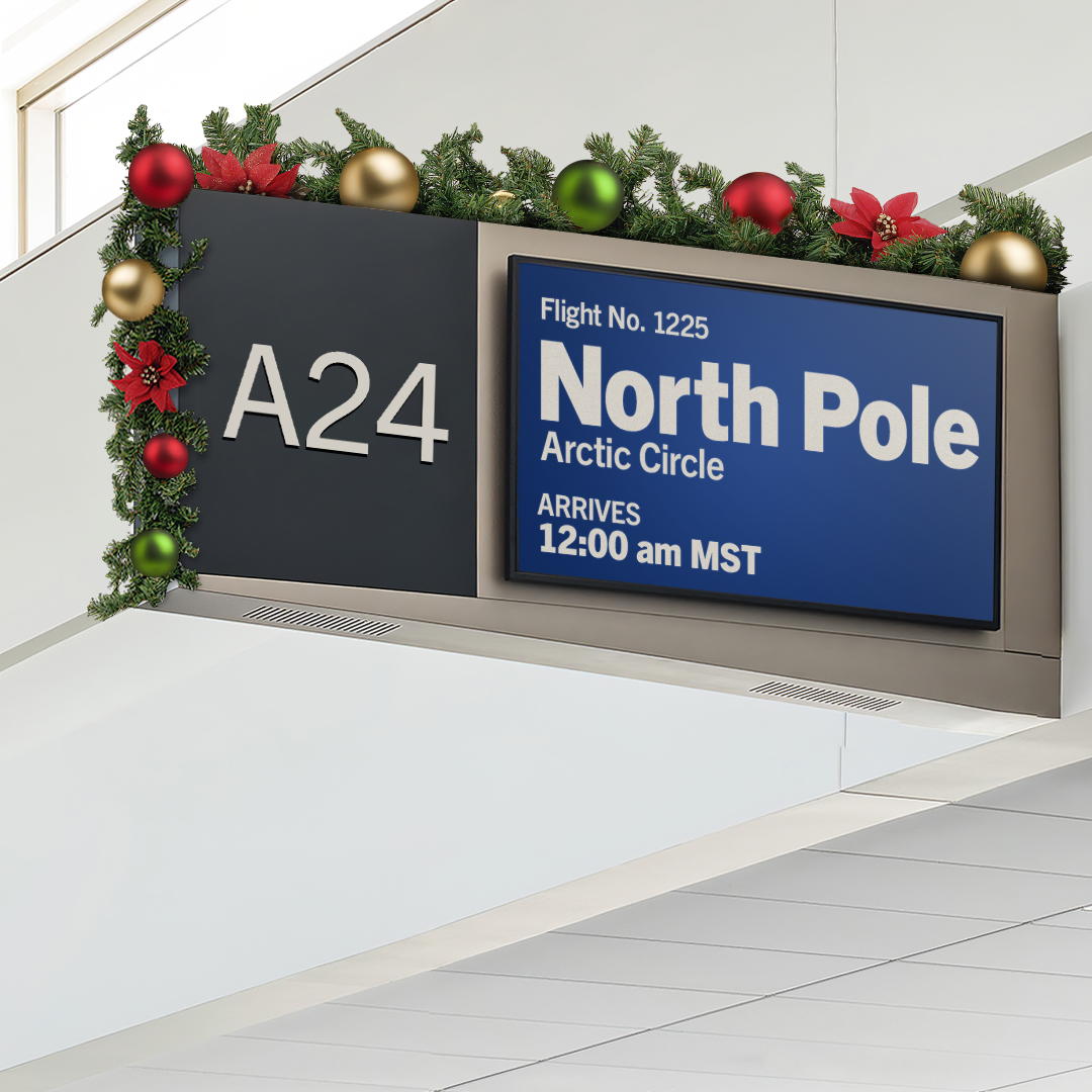 slcairport's tweet photo. All indications are pointing to an on-time arrival @slcairport. Happy Holidays! 🎅 https://t.co/paCluprWS0