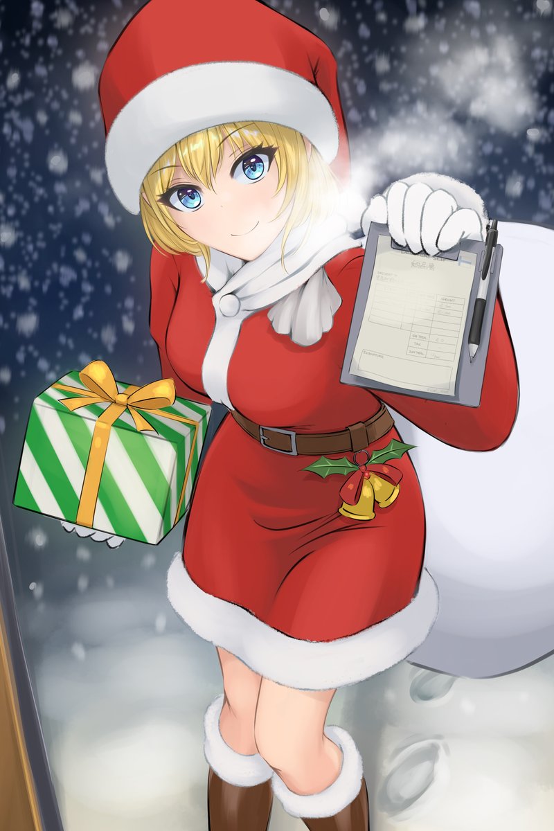 kimi_draw's tweet photo. クリスマスの夜。サンタさんだって働いた証が欲しいよね（？）
 #サンタクロース  #イラスト  #らまそい https://t.co/5zi3K2XJar