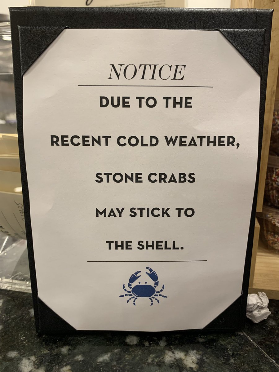 Behold: Miami’s version of a white Christmas 🎄 ❄️ 🦀 #ChristmasEve @joesstonecrab