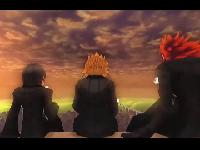 DAY 358: Roxas and Riku fight, and Roxas wins.

Memories from his Organization days begin playing with his two best friends in them... (4 of 8)
