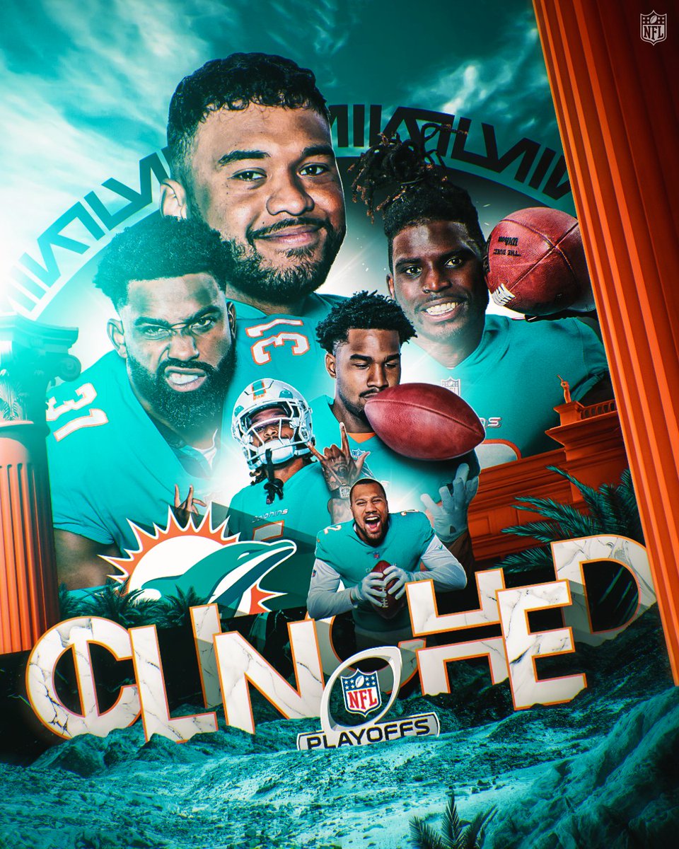 The <a href="/MiamiDolphins/">Miami Dolphins</a> are going back to the #NFLPlayoffs!

<a href="/budlight/">Bud Light</a> | #CellyClinched