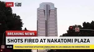 BHKinDC's tweet photo. Just heard shots fired near our Christmas party. People are freaked out but it’s way down in the lobby and we’re up on the 30th floor over at Nakatomi Plaza. My boss #hollygennaromcclane said everything should be ok. So we’re gonna keep this party rocking! #welcometothepartypal https://t.co/POX2fzMKvF