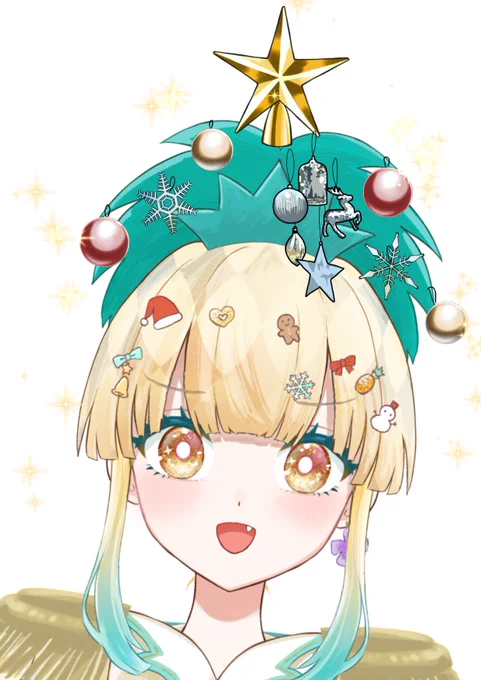 メリークリスマス  みんなのとこにはサンタさん来た!? 今日は20:30から配信!!!!!! ぜひぜひ見逃さないでね〜〜〜〜〜っ  #おはようVtuber