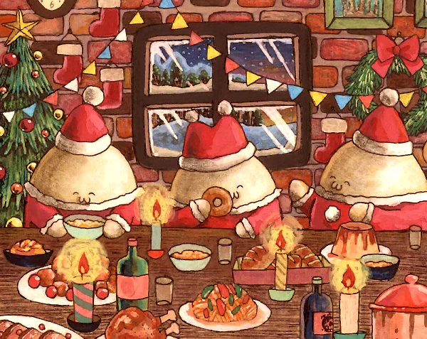 メリクリ～  #イラスト #クリスマス #荒巻スカルチノフ