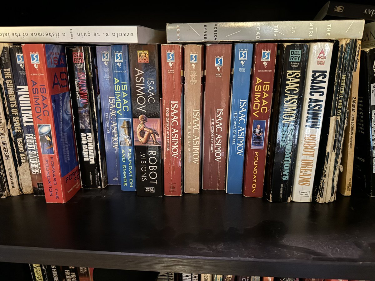 jes5199's tweet photo. child: I just noticed something funny about that bookshelf

me: what’s that?

child: all those books say ��Isaac” on them, which is interesting, because *my* name is Isaac.

me: that’s not _entirely_ a coincidence

child: ??? https://t.co/wNGiZjsmo4