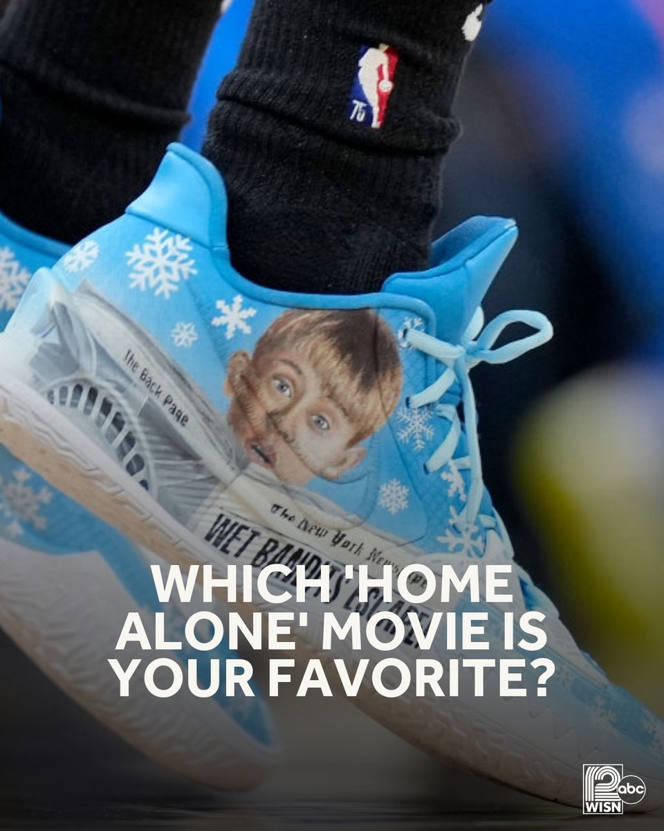 You can watch 'Home Alone' on WISN 12 at 7 p.m. Which 'Home Alone' movie is your favorite? (Photo Thearon W. Henderson/Getty Images) (Shoes worn by Oshkosh native & Pacers guard Tyrese Haliburton Dec. 28, 2021 when he was with the Kings.)