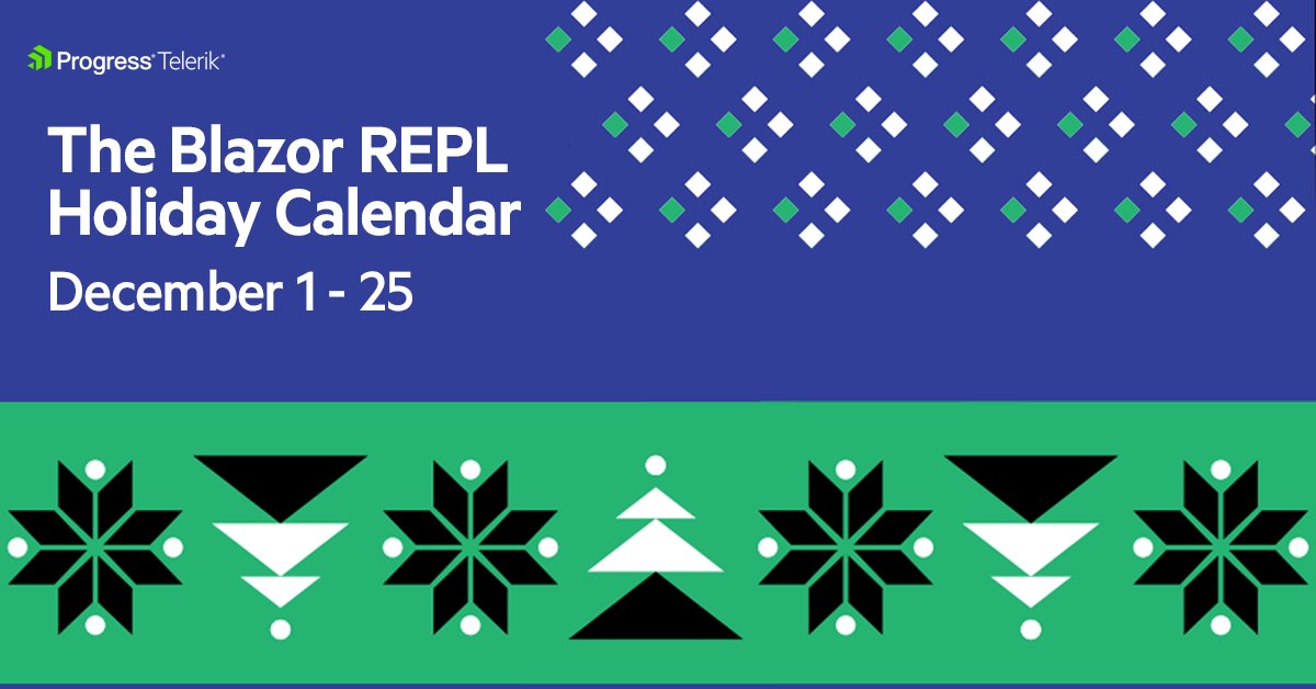 Telerik's tweet photo. βοΈOn Day 24 of the #BlazorREPL Holiday Calendar, your snippet will reveal...
Performance Part 3 - Components vs RenderFragments! π
π Take a look: https://t.co/ltAidYohkF
#dotNET #Blazor https://t.co/guz2AkRFzj