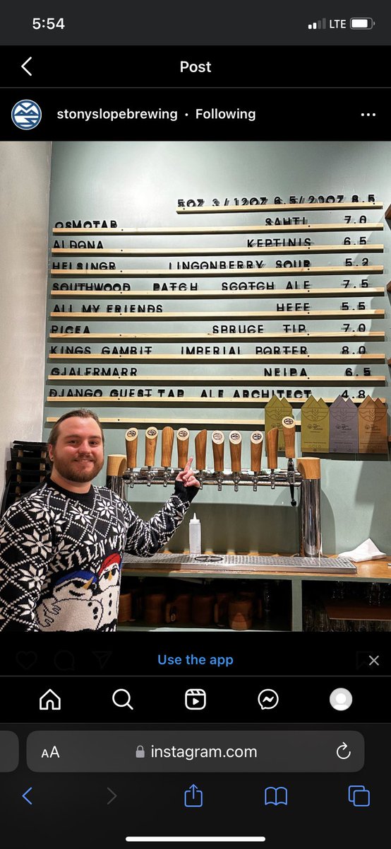 Closed now. Open again December 27 but we have a full beer menu waiting for you on Wednesday.