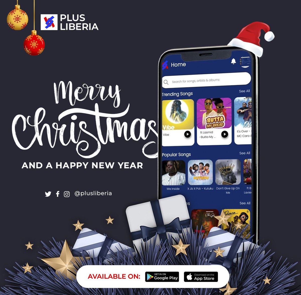 plusliberia's tweet photo. Merry Christmas 🎄 
From all of us @ Plus Liberia. 

#plusliberia #liberianmusic #plusliberiaapp #plusliberiamusicstore #liberiaentertainment https://t.co/G7Qe9rzdFg