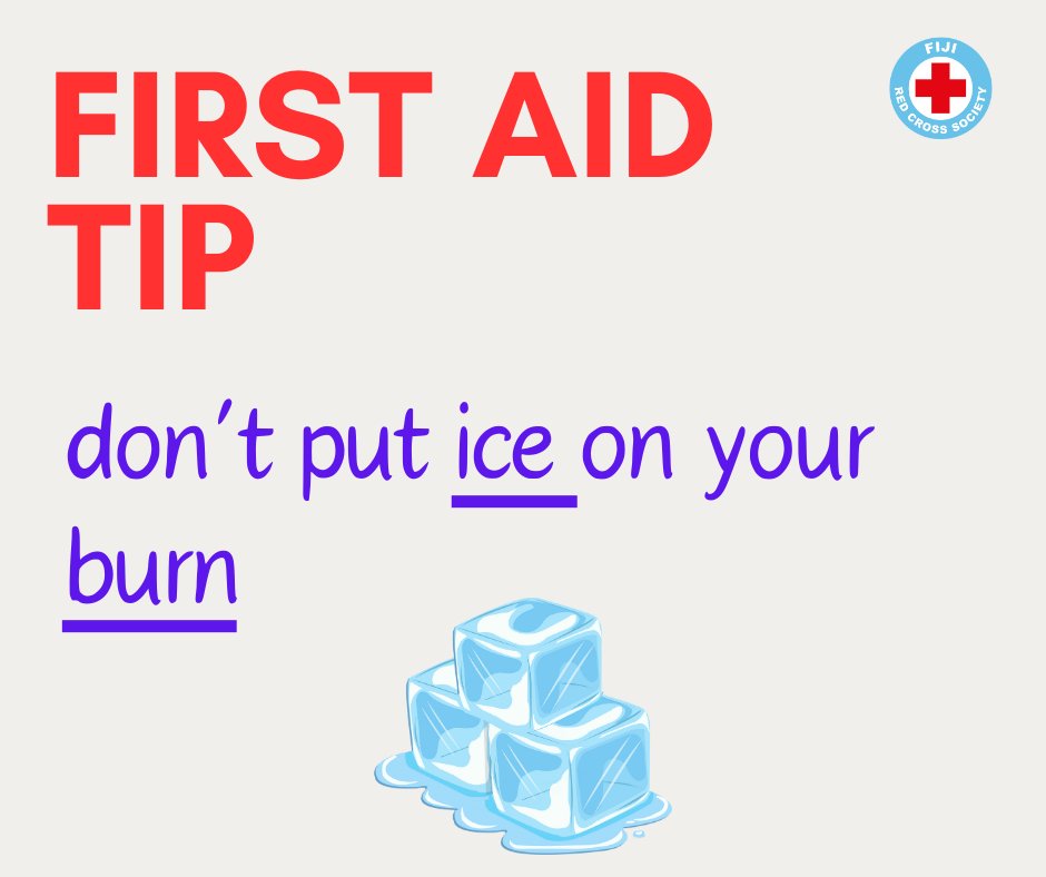 Ice goes in the juice, NOT on a burn❌. If you accidentally burn yourself while cooking today, follow these steps: ✅Relieve pain with cool, running water for 20 minutes ✅Avoid ice ✅Leave burn uncovered ✅If burn is severe, seek medical attention Stay safe this Christmas❤️