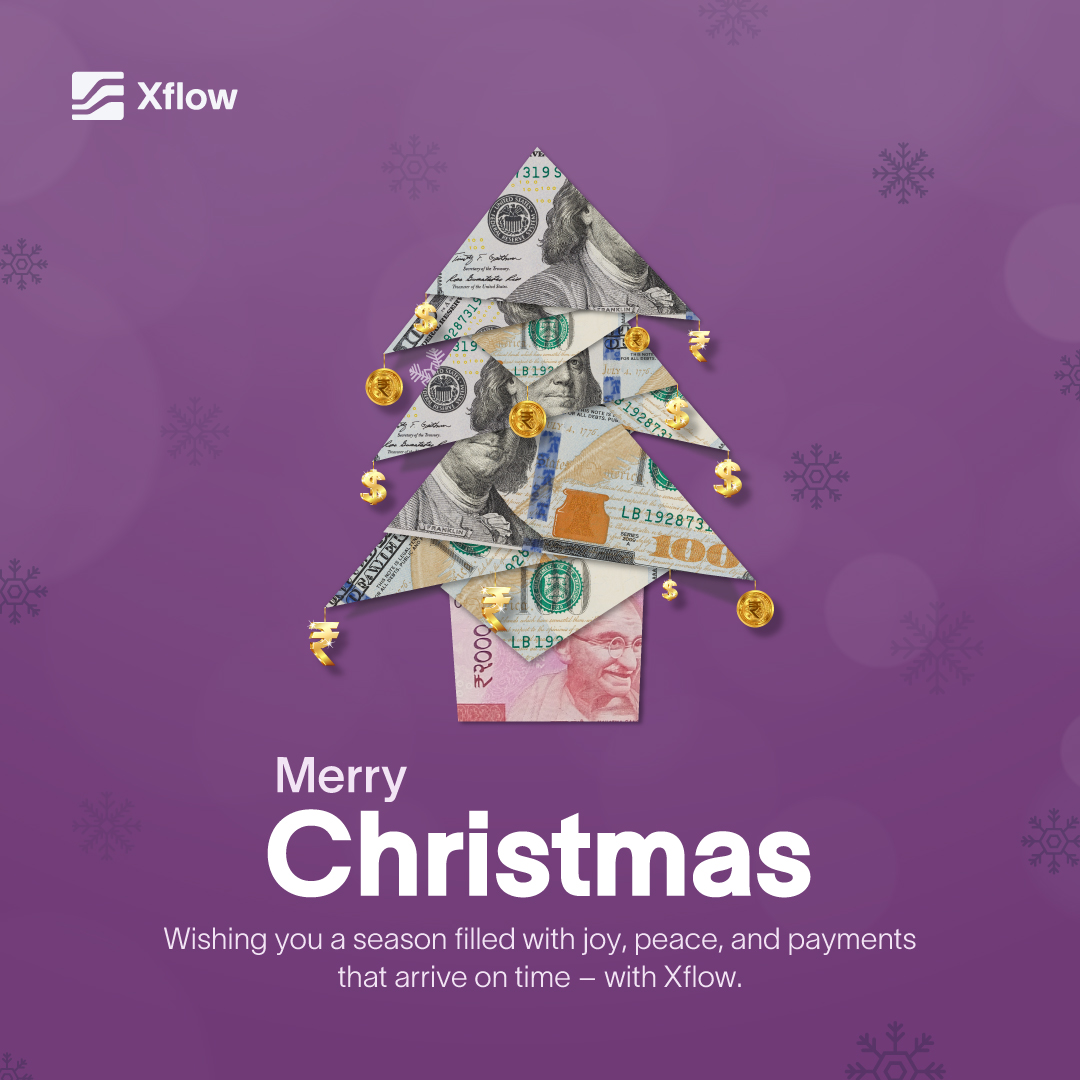 xflowpay's tweet image. Merry Christmas and warm wishes for a happy holiday season from team Xflow! 🎄

#Xflow #MerryChristmas #HappyHolidays #Christmas #CrossBorderPayments