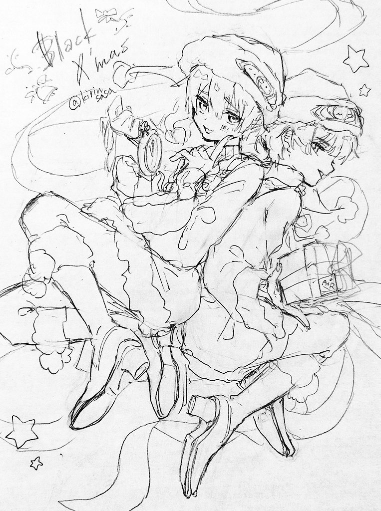 メリークリスマス🎄🌟🍰 #まふあーと #そらるの絵