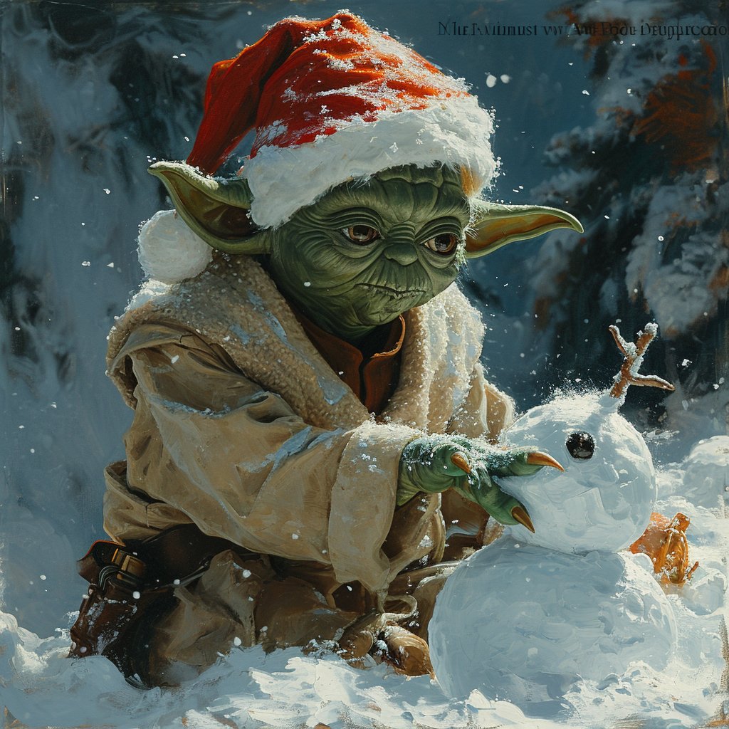 SWHornborn's tweet photo. Star Wars Christmas

Merry Christmas All! May you have a great one!

#WhiteChristmas #Yoda #midjouney #StopCryptoBan #Horror #Starwars #Hoth https://t.co/j2uffjStoI