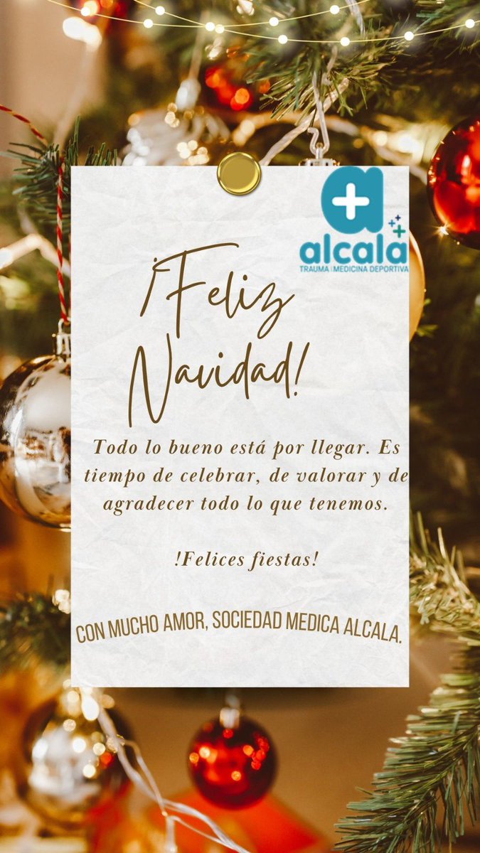 SMA_Alcala's tweet photo. Les deseamos una muy feliz navidad a todos nuestros colaboradores, Dios los bendiga y a sus familias. https://t.co/S17WcYJR2S