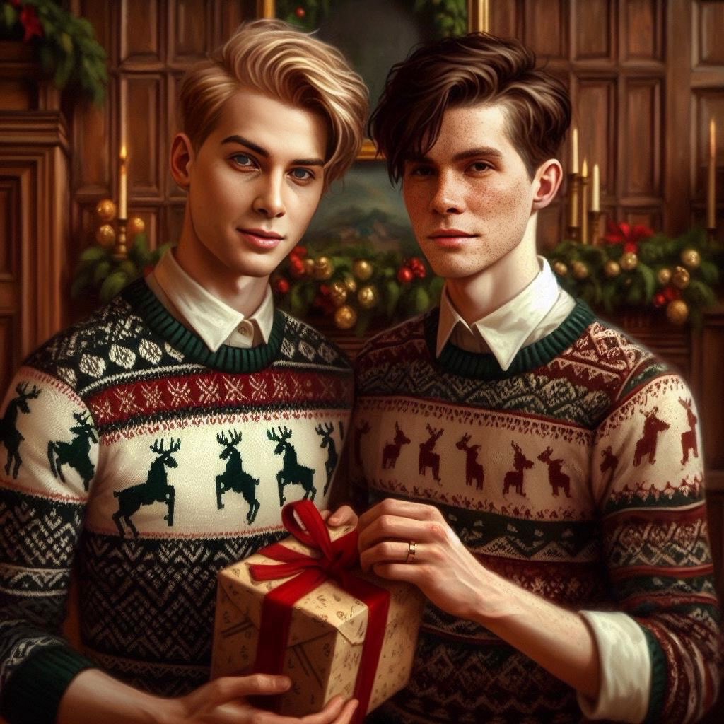 Merry Christmas from the husbands 👨🏼‍🤝‍👨🏻🎄🎁❄️

Apps used: BingAI, InsightFaceSwap, FaceApp, FaceTune

#MyEdit #AIGenerated #BingAI #FaceSwap #Sebinis #SebastianSallow #OminisGaunt #HogwartsLegacy #SebastianxOminis #OminisxSebastian