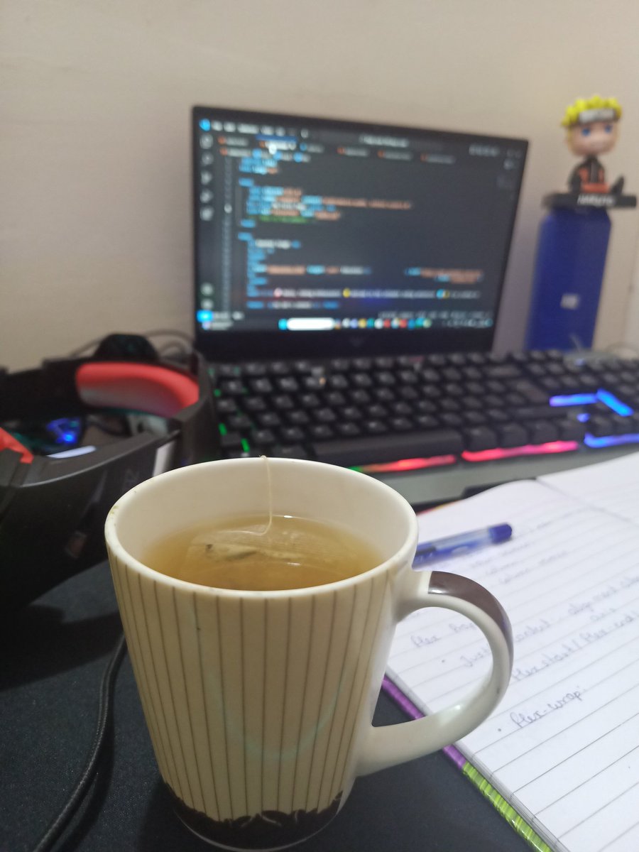 KaushalSin5428's tweet image. Sipping on green tea, embracing the tranquility of the night, and diving into the world of code – where lines of logic dance in the peaceful glow of the screen. 🍵🌙💻 #CodingNights #GreenTeaZen"