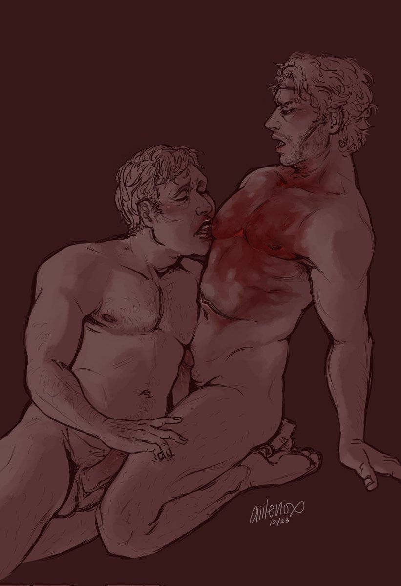 CrypticStag's tweet photo. I drew a really beautiful uncut dick and I had to cover it up because I'm stubborn. smh🍷#hannigram https://t.co/uFlu1tVokF