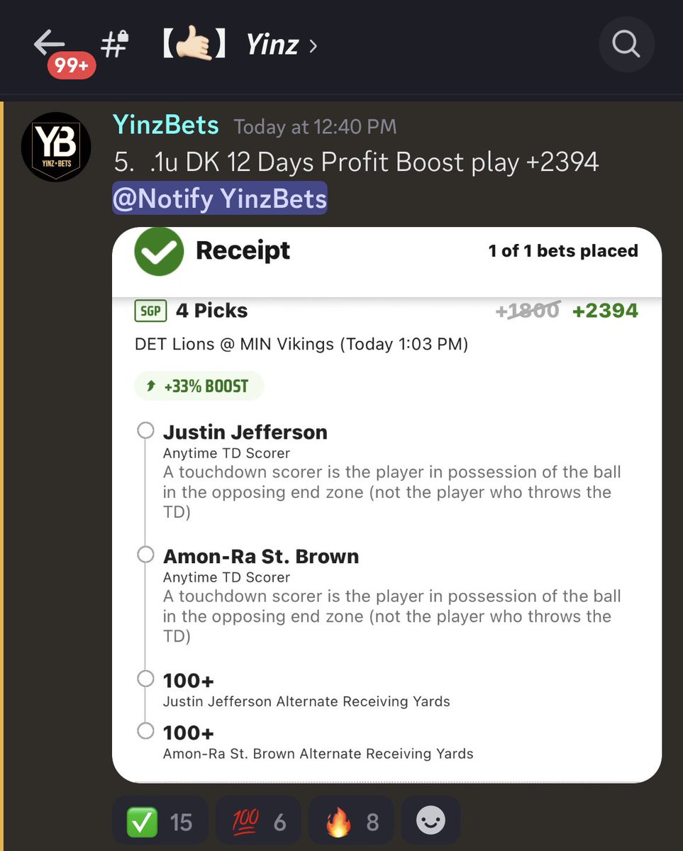 WeHitThose__9's tweet photo. ALL GAS NO BREAKS 🔥🔥🔥🔥

CASH ANOTHER LOTTO @CappCollective 

This time from the man @yinzbets 🤙🏻🤙🏻

🏈 (+2394) ✅✅✅✅✅✅

Less than 150 spots left to join for ONLY $13.99 with code ‘Holiday’

Spots are going quick: https://t.co/gW33tGSXTE https://t.co/J6PVdzD32o